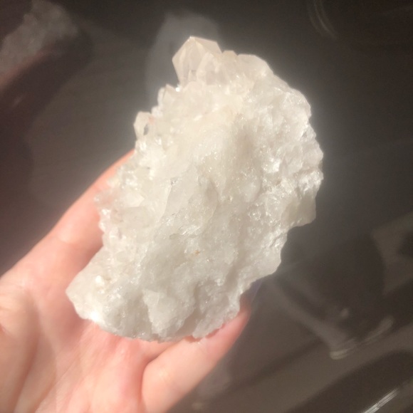 Large Clear Quartz Cluster, Natural Quartz Crystal Stone, Spiritual Hole Decor - Picture 2 of 11